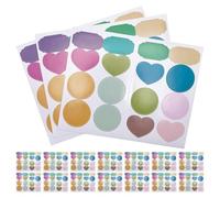VILLFUL 30 Feuilles Autocollant d'amour rond étiquettes de bouteille autocollants de codage couleur etiquette adhésive transparente waterproof sticker paper gommettes autocollantes