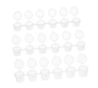 VILLFUL 30 pièces Empty Paint Pots Plastic Mini Containers with Lids for Art Storage Portable Paint Travel Case for School Crafts