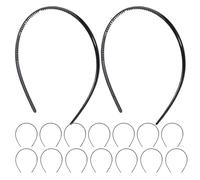 VILLFUL 30 Pièces Lot de Serre-têtes Plastique Noir Bandeaux Fins Antidérapants à Dents Légers et Simples Serre-têtes Vintage pour Femmes et Filles Accessoires Pratiques pour École et
