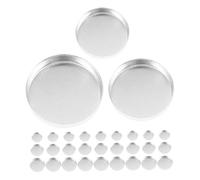 VILLFUL 30 pièces Palette Fard Paupières Rechargeable Pans Métal Rond DIY Aluminium pour Maquillage Teint Cosmétique Voyage Compact