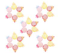 VILLFUL 30 pièces Pendentifs Sucettes Résine Colorées pour Décoration DIY Téléphone Accessoires Kawaii Miniatures Sucrées pour Bijoux Accessoires Cheveux et Créations Artisanales