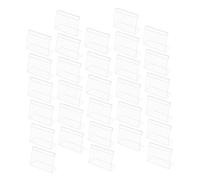 VILLFUL 30 Pièces Porte-étiquettes Transparent Acrylique Support Affiche Prix Clair Facile à Installer pour Commerces Restaurants et Expositions