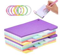 VILLFUL 300 Feuilles Cartes Index Lignées Perforées avec Anneaux Robustes pour Prise de Notes Facile et Réorganisation Fluide pour Étudiants et Couleur Aléatoire