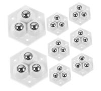 VILLFUL 32 Pièces Roulettes Mini Autocollantes Silencieuses à Billes Petites Roues pour Meubles Charge Renforcée Installation sans Perçage Adaptées Réfrigérateurs Lave-linge et Armoires
