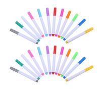 VILLFUL 36 Pièces Lot de 36 Stylos Artistiques à Craie Liquide Effaçables à Sec, 12 Couleurs Vives, Marqueurs pour Tableau Noir, Fenêtre et Tableau Blanc, Encre Soluble à L'eau, pour
