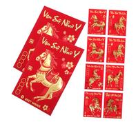 VILLFUL 360 Pièces Envelopes Year Of The Horse Vietnamese Chinese Money Packets Creative Lucky Hongbao For Lunar Year Family Celebrations