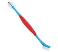 VILLFUL 360degré Brosse à Dents Pour Chien Et Chat Double Tête Poignée Confortable Nettoyage Bucco-dentaire Complet Matériel Doux Et Résistant