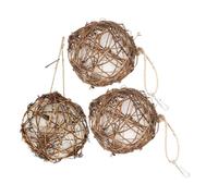 VILLFUL 3pièces Balançoire Nid Oiseau Matériel De Nidification pour Support De Nidification Rechargeable Forme De Globe pour Oiseaux Fournitures pour Jardin Et Terrasse