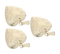 VILLFUL 3pièces Pendentif Cœur Breloque Médaillon pour Création de Bijoux Pendentif Amour pour Saint-valentin Souvenir Précieux