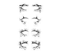 VILLFUL 4 Paires Autocollants Eyeliner Halloween Format Décorations Chauve Souris Araignée Effet Horreur pour Fête Dansante et Cosplay