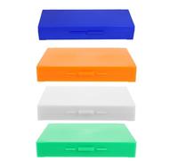 VILLFUL 4 Pièces Boîte de Rangement pour Lames de Microscope 50 Places en Abs avec Fermeture Étanche, Design Compact pour Laboratoire et Examen Microscopique