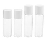 VILLFUL 4 pièces Bouteilles de Voyage Rechargeables pour Produits Toilettes Lotion Shampooing Flacons Vides Réutilisables et Pratiques pour Déplacements