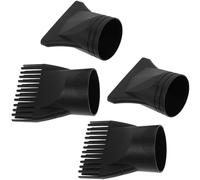 VILLFUL 4 Pièces Buse Concentratrice pour Sèche-cheveux Noir en Plastique Robuste, Séchage pour Entretien Capillaire et Voyage, Accessoire Professionnel de Coiffure