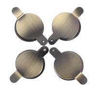 VILLFUL 4 Pièces Cache-œil de Porte Cuivre Plaque de Protection Visionneuse pour Confidentialité et Sécurité Couvercle Anti-espionnage Compatible Appartement et Hôtel Accessoire pour