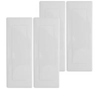 VILLFUL 4 pièces Cache Plaque Murale Vierge Plastique Grand Couvercle Boîte Dérivation Électrique Protection Filaire Sécurisée Facile à Installer pour Prises Murales et Plafonds Finition