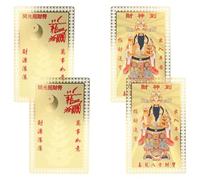VILLFUL 4 Pièces Carte D'amulette Chinoise 2026 en Cuivre, Amulette Léger | Double Face, Format Compact, pour Paquet ou Présent, Esprit Nouvel An Chinois 2026