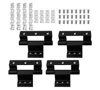 VILLFUL 4 Pièces Charnières Aluminium Pont Cassé Charnières Fenêtre Battante Réglables Fermeture Douce pour Fenêtres Alliage Aluminium Installation Rapide et Remplacement Paumelles Portes