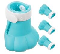 VILLFUL 4 pièces Kitten Paw Protectors Silicone Cat Claw Caps Adjustable Boots Scratch Cat Nail Covers for Bathing and Medical Care