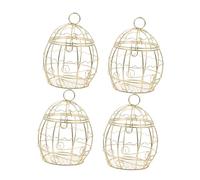 VILLFUL 4 Pièces Mangeoire à Oiseaux Extérieure Doré de Design Rond et Au Vent pour Attirer Oiseaux ou Lors Événements Mariages Showers