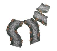 VILLFUL 4 Pièces Miniature Resin Pathway Ornaments Curved Garden Walkway Decorations for Aquarium Fairy Garden Micro Landscape