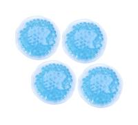 VILLFUL 4 pièces Pack de Pochettes Rondes Gel Chaud Froid pour Thérapie Mammaire Allaitement Réutilisables Bleu