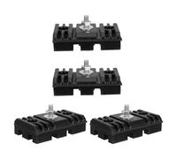 VILLFUL 4 Pièces Patin Anti-vibration en Caoutchouc Noir pour Climatiseur Extérieur, Support Solide Vibrations, Résistance aux Intempéries, Charge 500kg, pour Systèmes Hvac Domestiques