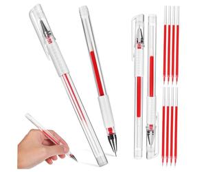 VILLFUL 4 Pièces Stylo Sourcils Mapping Rouge avec Recharges Stylo Marquage Précis pour Microblading et Tatouage Encre Fluide pour Dessins Précis et Guidage des Sourcils