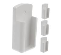VILLFUL 4 pièces Support Mural pour Télécommandes Organisateur Adhésif Plastique Blanc pour Climatisation Tv et Médias Rangement Pratique sans Perçage Design Élégant et