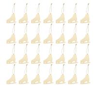 VILLFUL 40 Ensembles Pendentifs Patins à Glace en Bois, Découpes en Bois Non Finies, Lot de Sets, Beige, DIY à Peindre, Décoratifs, pour Garçon et Filles, Noël