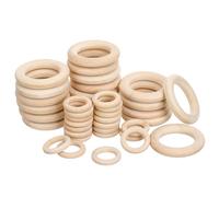 VILLFUL 40 Pièces Anneaux Non Traités Lot de Anneaux Ronds pour Artisanat Diy pour Pendentifs Projets de Macramé