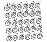 VILLFUL 40 pièces Breloques Spirale Tourbillon Antique Pendentifs pour Création Bijoux DIY Perles Accessoires Collier Bracelet