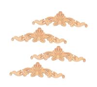 VILLFUL 4pièces Appliques De Lit Sculptées Bois Décorations Pour Meubles Appliques Bois Pour Armoires Décoration Intérieur Vintage