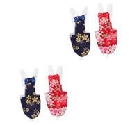 VILLFUL 4pièces Culottes pour Oiseaux Imprimées Couches Réutilisables Pratiques pour Perroquets Et Petits Oiseaux Design Floral Confort Optimal