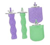 VILLFUL 4pièces Perchoir à Griffes pour Perruches Calopsittes Et Canaris Plateforme De Cage à Oiseaux Escalade pour Oiseau