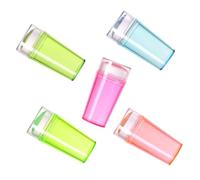 VILLFUL 5 ensembles Kit de Tampon à Ongles Fluorescent Ensemble de Silicone pour Art Manucure avec Pochoirs à Ongles Outils de Salon de Manucure pour Usage Domestique