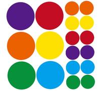 VILLFUL 5 Ensembles Pastilles Adhésives Rondes pour Sol Classe Autocollants Éducatifs Colorés pour Tapis Marqueurs Repositionnables pour Exercices et Activités Ludiques