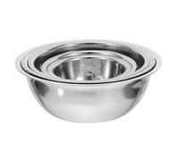 VILLFUL 5 Pièces Acier Inoxydable pour Mélanger et Servir de Cuisine Empilables avec Échelle pour Salades Fruits Cuisson et Pâtisserie Vaisselle Facile à Nettoyer