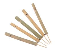 VILLFUL 5 Pièces Bamboo Bird Whistle Set Portable Handcrafted Bird Caller Flute For Precise Sound Lightweight Bamboo Design For Outdoor Nature Exploration And Birdwatching