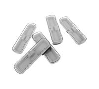 VILLFUL 5 Pièces Boîte à Crayons Transparente Étui Plastique Robuste Compartiment Organisateur Rectangulaire Clair pour Bureau École et Maison