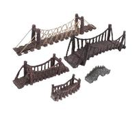 VILLFUL 5 Pièces Décor Zen Garden Aquarium Pont Chinois Résine Miniatures Figurines de Jardin de Fées pour Paysage Micro et Aménagement sous-Marin