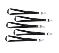 VILLFUL 5 pièces Lot de Cordons Tour de Cou avec Attache Sécurisée et Clip Détachable Acier Inoxydable Noir pour Porte Badge Clés et Cartes Didentité avec Système de Sécurité Breakaway
