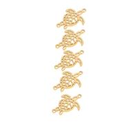 VILLFUL 5 Pièces Pendentifs Tortue de Mer Acier Inoxydable Creux pour Création de Bijoux Pendentifs Animaux pour Colliers et Bracelets Accessoires Durables pour Bricolage et