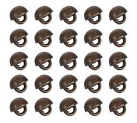 VILLFUL 50 pièces Boutons Champignon Miniatures Métal Bronze Ancien Boutons à Tige Demi-rond pour Couture Poupée Vêtements Accessoires DIY et Projets de Crochet