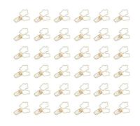 VILLFUL 50 Pièces Lot de 50 Trombones en Métal Doré de Fleurs, Pinces à Papier Décoratives et Multifonctions, Clips pour Bureau, École, Organisation de Documents et Fermeture de Sachets,