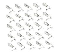 VILLFUL 50 Pièces Lot de Bases Triangulaires pour Boucles d'oreilles à Pince Matériel De Fabrication De Bijoux Clips Oreilles Sécurisés