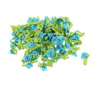 VILLFUL 500 Pièces Fleurs Ruban Satin Bleu pour Accessoires DIY Décorations Coiffure Ornements Vêtements et Artisanat Créatif