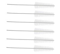 VILLFUL 6 pièces Brosse de Nettoyage pour Brossette Nylon Longue pour Tube Petite Brosse et Portable pour Nettoyage Complet des Appareils Auditifs