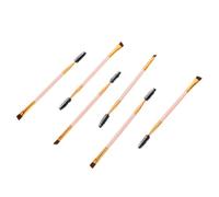 VILLFUL 6 pièces Brosse Sourcils Double Embout Biseautée Multifonction pour Maquillage Yeux et Cils Outil Léger et Fibres Synthétiques pour Anniversaire et Usage Quotidien