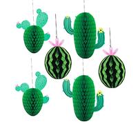 VILLFUL 6 pièces Décorations de Fête Cactus Miel pour Anniversaire et Fiesta Mexicaine Centres de Table Colorés