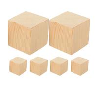 VILLFUL 6 Pièces Furniture Height Increasing Pads Solid Wood Risers for Couch Sofa Bed Legs Non-Slip Chair and Table Leg Boosters Stable Furniture Supports